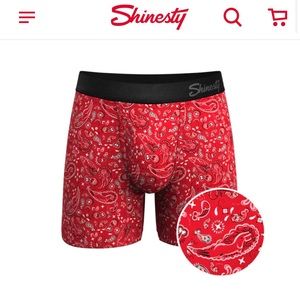 New Shinesty red print ball hammock boxers